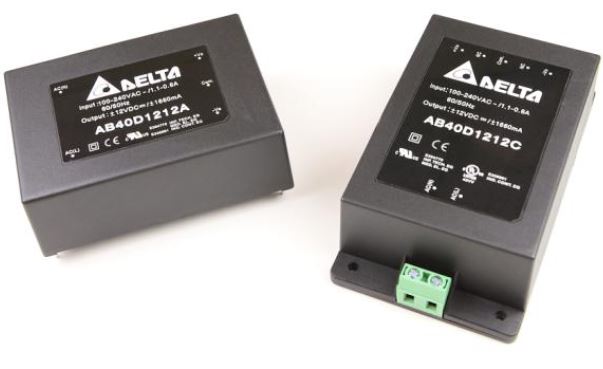 AB40S2400A
Delta AB40S-Series 40W medical AC/DC power supply