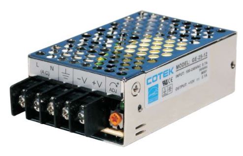 GE-25-12
Cotek GE-25-Series 25W industrial AC/DC power supply